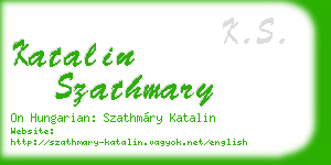 katalin szathmary business card